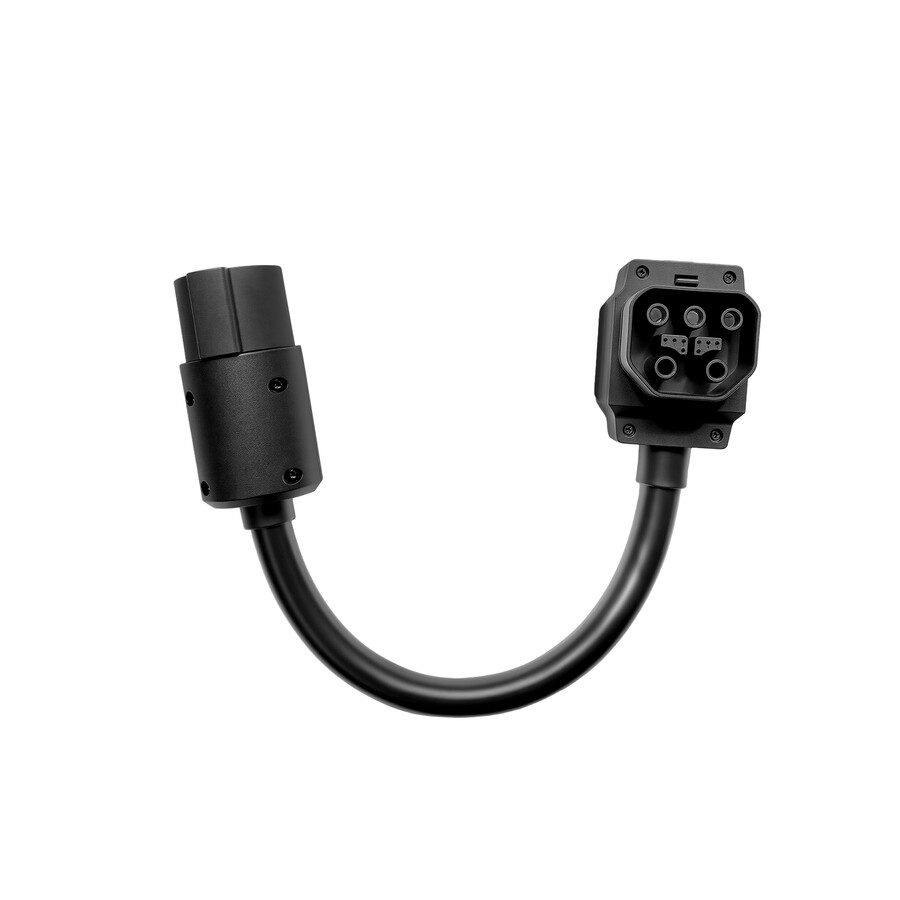 adaptador de cargador de vehículos eléctricos ecoflow a estación de energía portátil sae j1772 a puerto 5p8 50 a