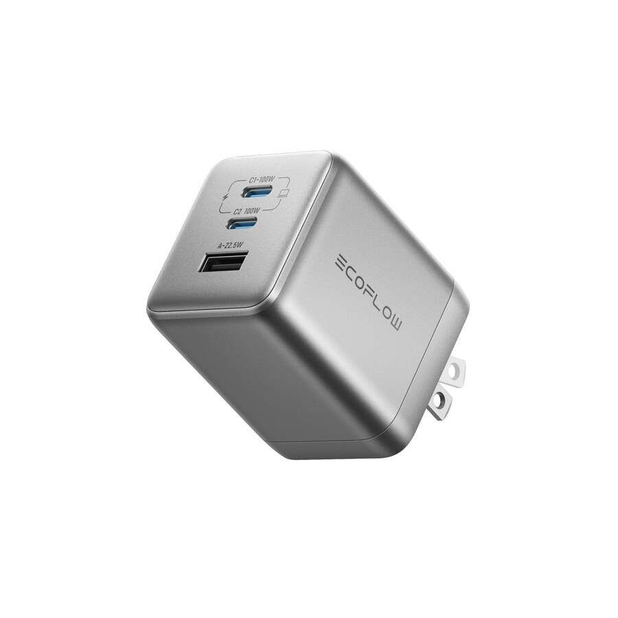 cargador ecoflow rapid pro 100 w 3 puertos gan