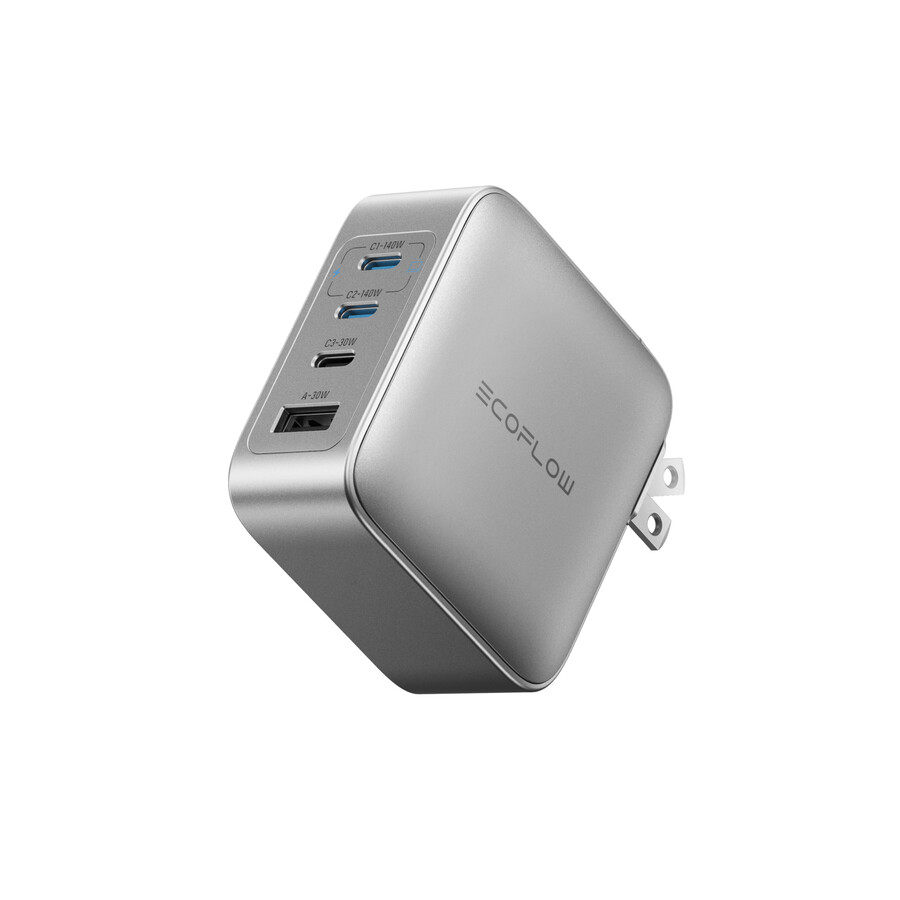 cargador ecoflow rapid pro 140 w 4 puertos gan