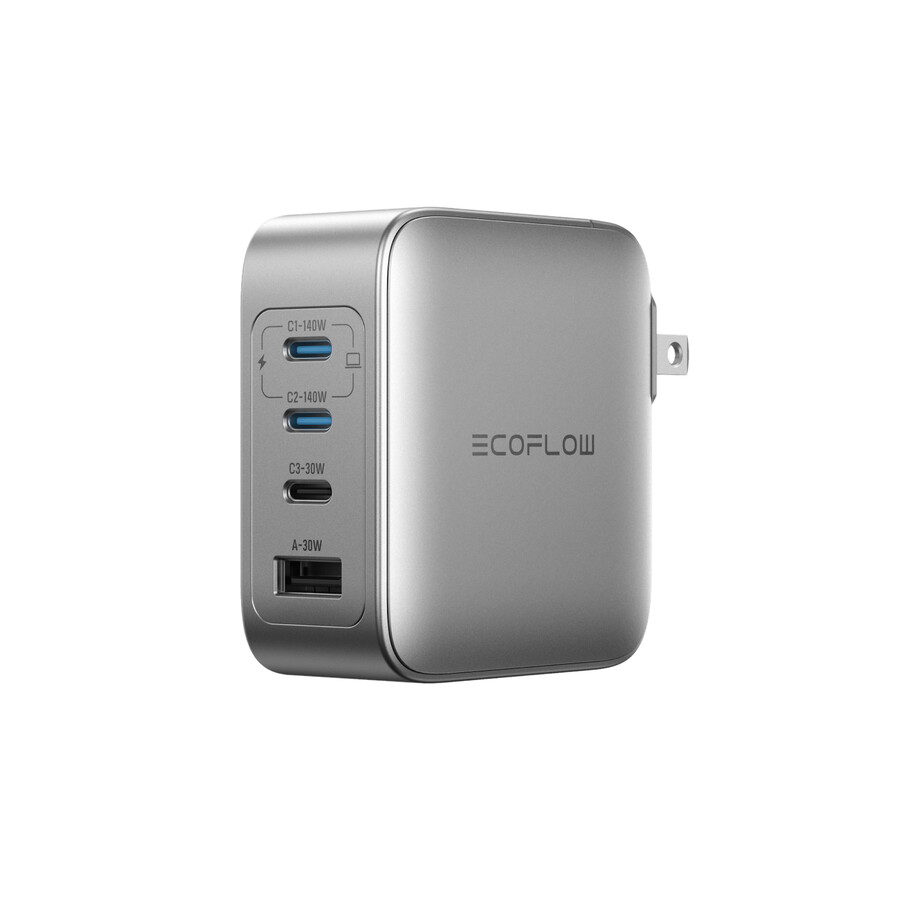 cargador ecoflow rapid pro 140 w 4 puertos gan