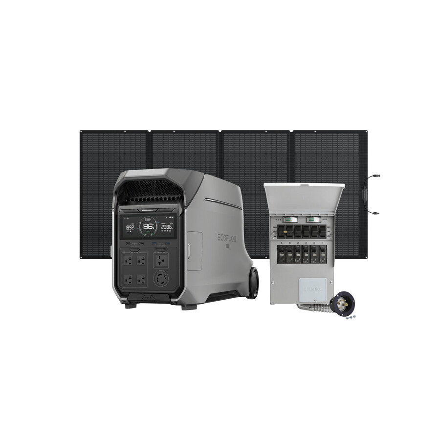 estación de energía portátil ecoflow delta pro 3 panel solar portátil de 400 w interruptor de transferencia 306 a