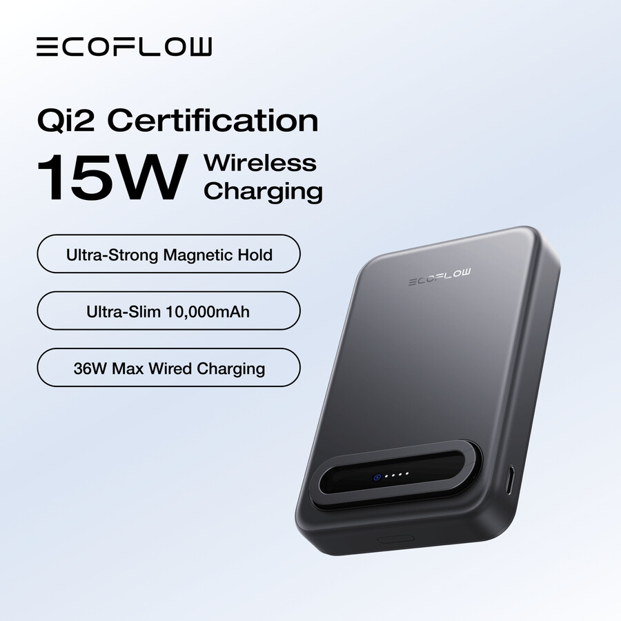banco de energía magnético ecoflow rapid mag qi2 10 000 mah 15 w