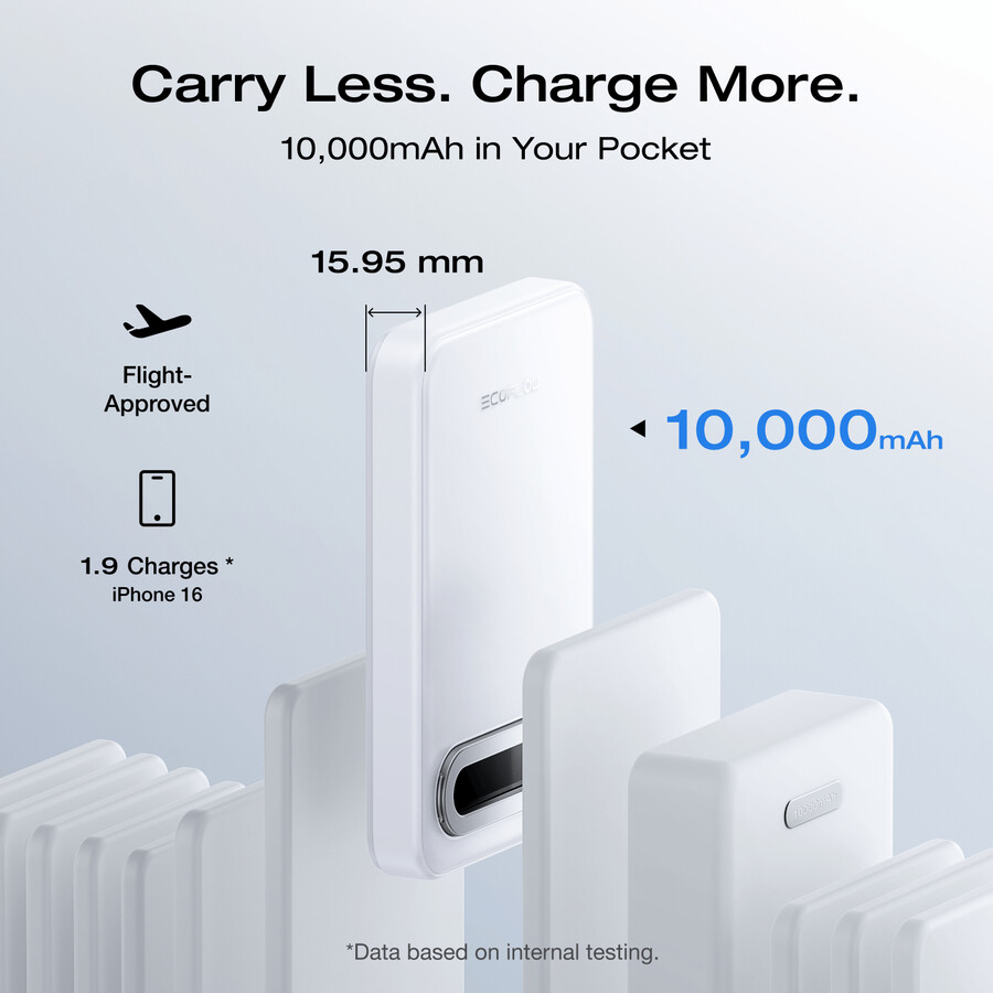 banco de energía magnético ecoflow rapid mag qi2 10 000 mah 15 w