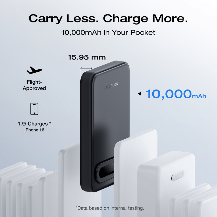 banco de energía magnético ecoflow rapid mag qi2 10 000 mah 15 w