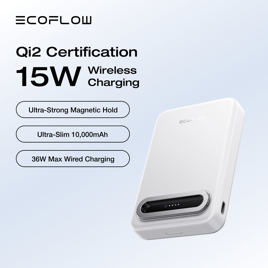 banco de energía magnético ecoflow rapid mag qi2 10 000 mah 15 w