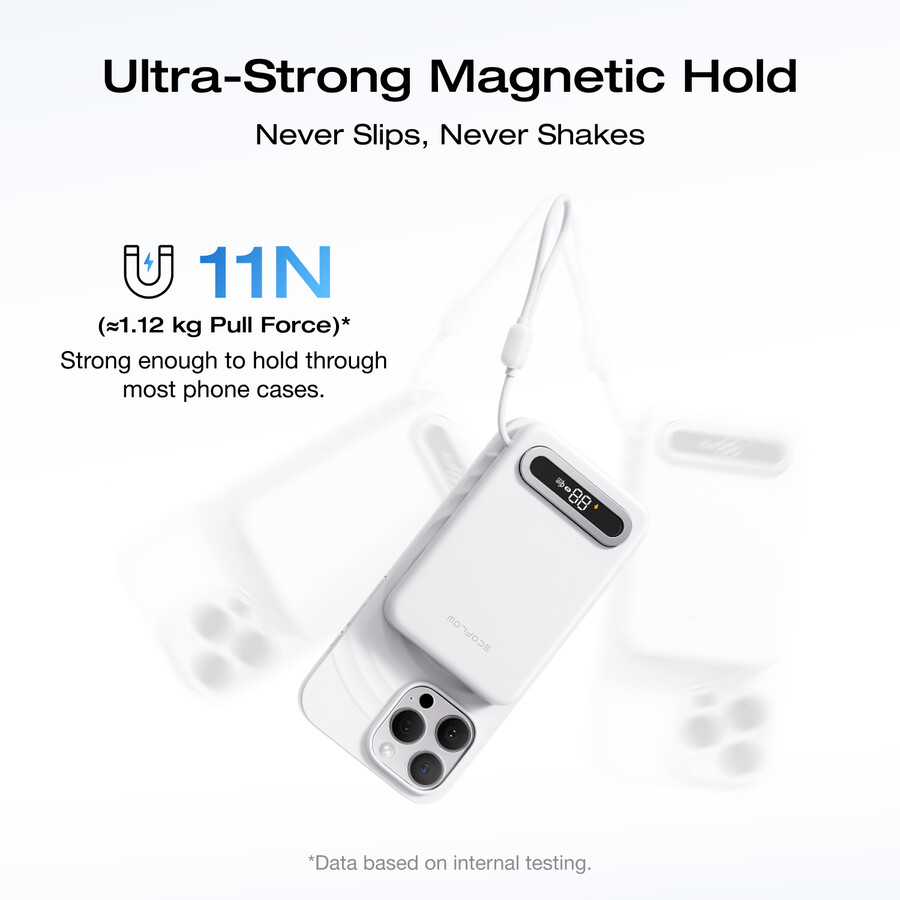 banco de energía magnético ecoflow rapid mag qi2.2 10 000 mah 25 w cable usb-c integrado