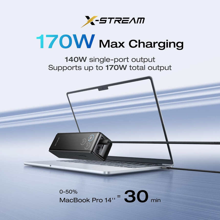 banco de energía ecoflow rapid 25 000 mah 170 w